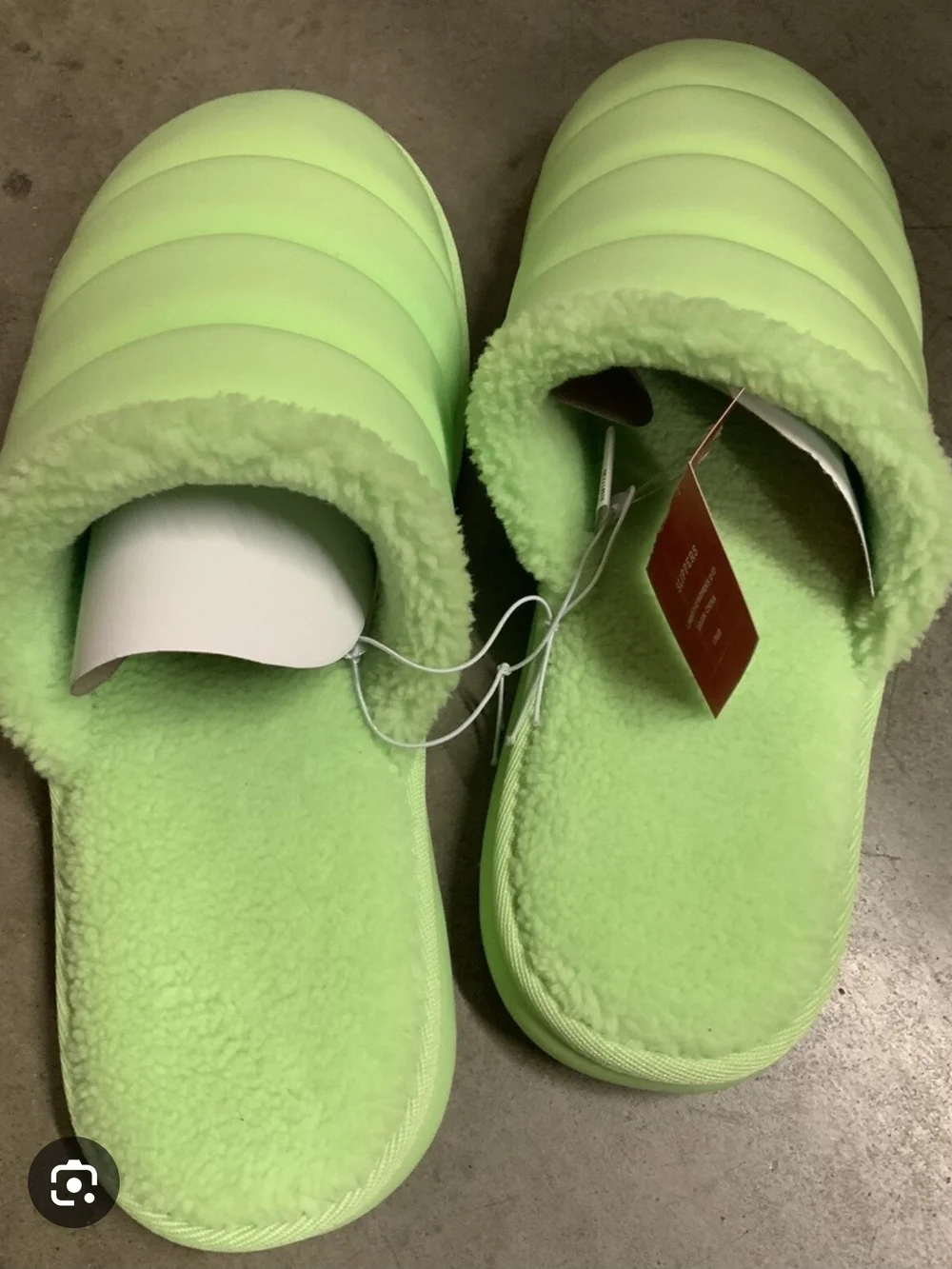 Wondershop Kids' Plush Slide Slippers in Light Green
